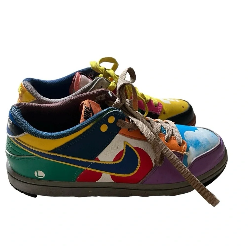 Nike SB Dunk Low Custom women's 8 What the Super Mario Sneakers Shoes No Box‎ ✅ - Picture 4 of 11